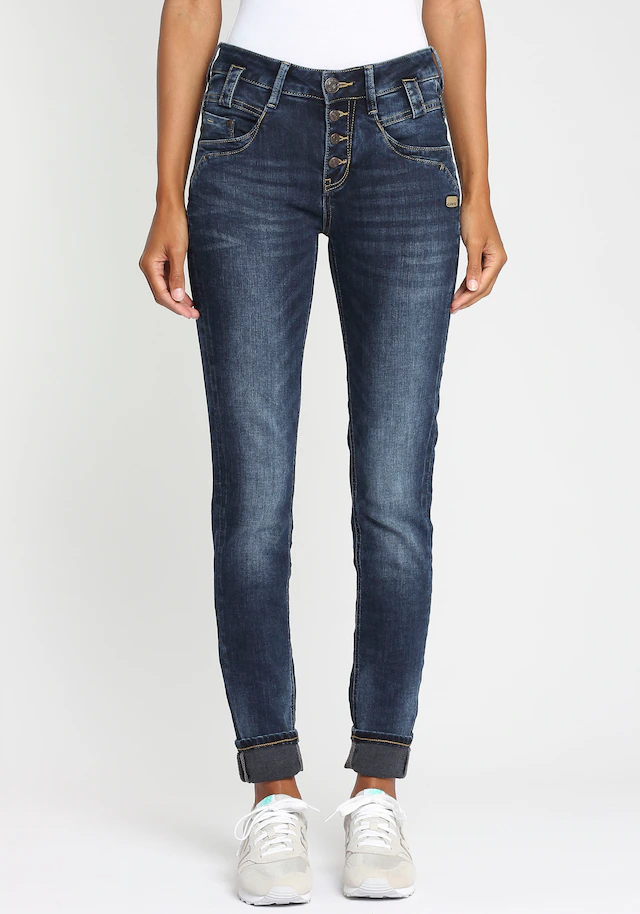 GANG Slim-fit-Jeans »94CARLI«, mit offener Knopfleiste
