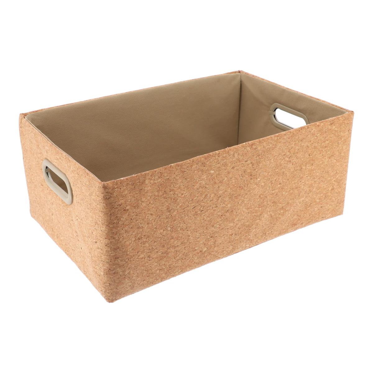 PANIERE RANGEMENT LIEGE 39X26X15.5CM NATUREL