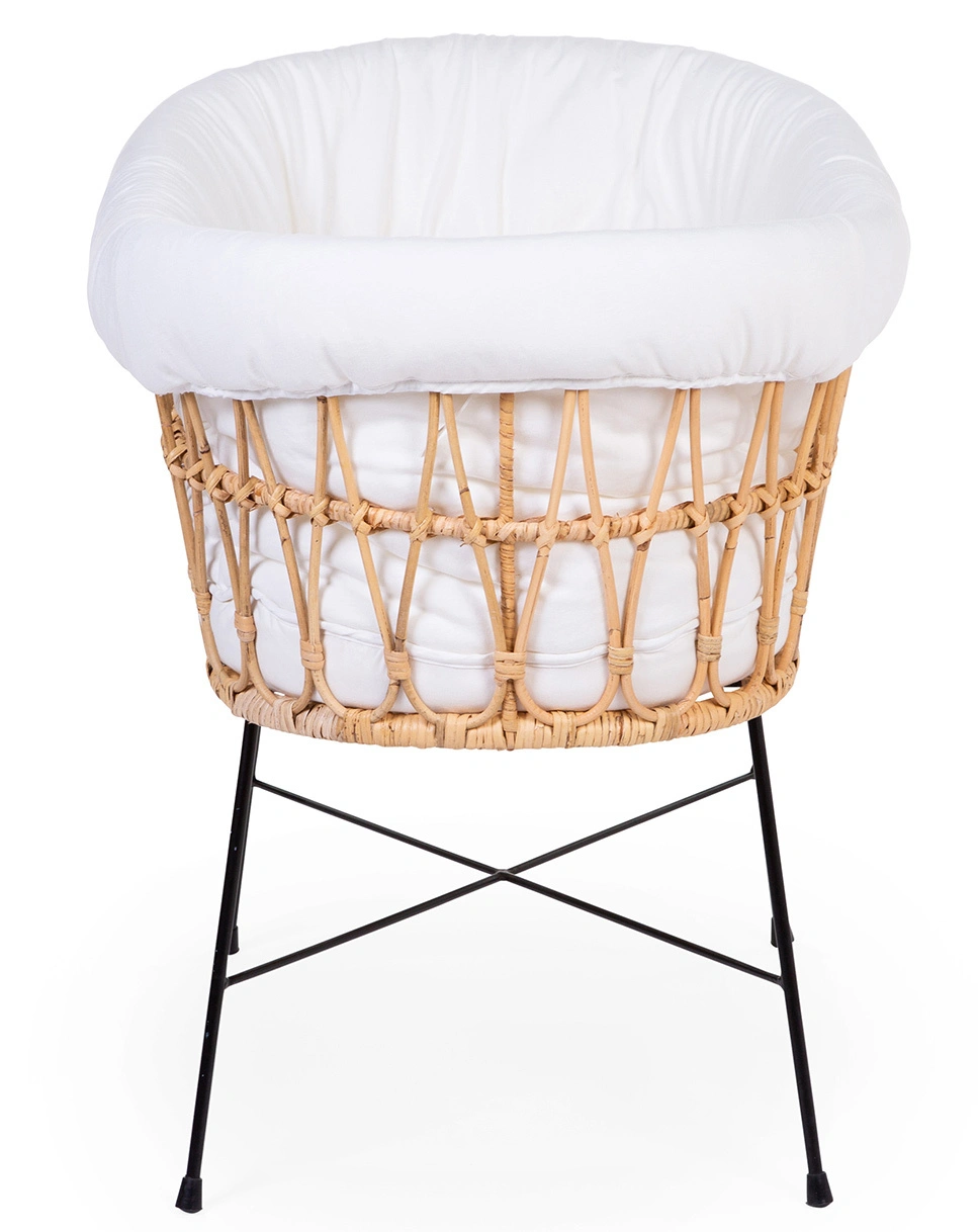 Wiege RATTAN mit Matratze in ecru