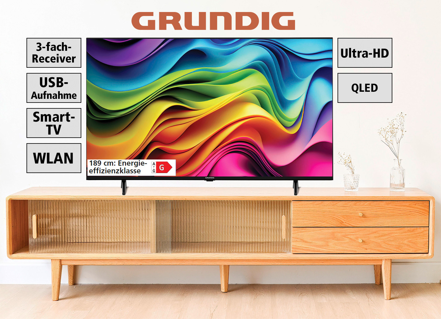 Grundig GUB7440Q 4K-UHD-Smart-QLED-Fernseher