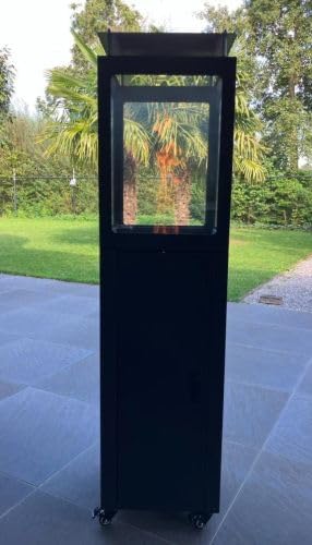 Outdoor Pellet Terrassenheizung - Pellet Heater - Patioheizung - Gasfrei - Terrassenheizung - 35x35x139 cm