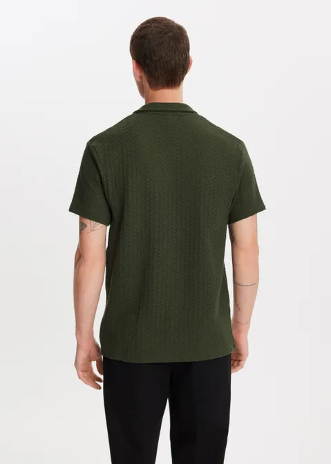 Overhemd met zigzag groen (GRN.A)