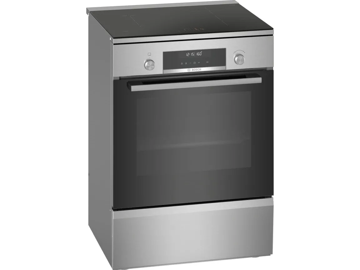 Bosch Serie | 6 HLS79Y351U - Komfur - fritstående - bredde: 60 cm - dybde: 60 cm - højde: 90 cm - med selv-rengøring - rustfrit stål