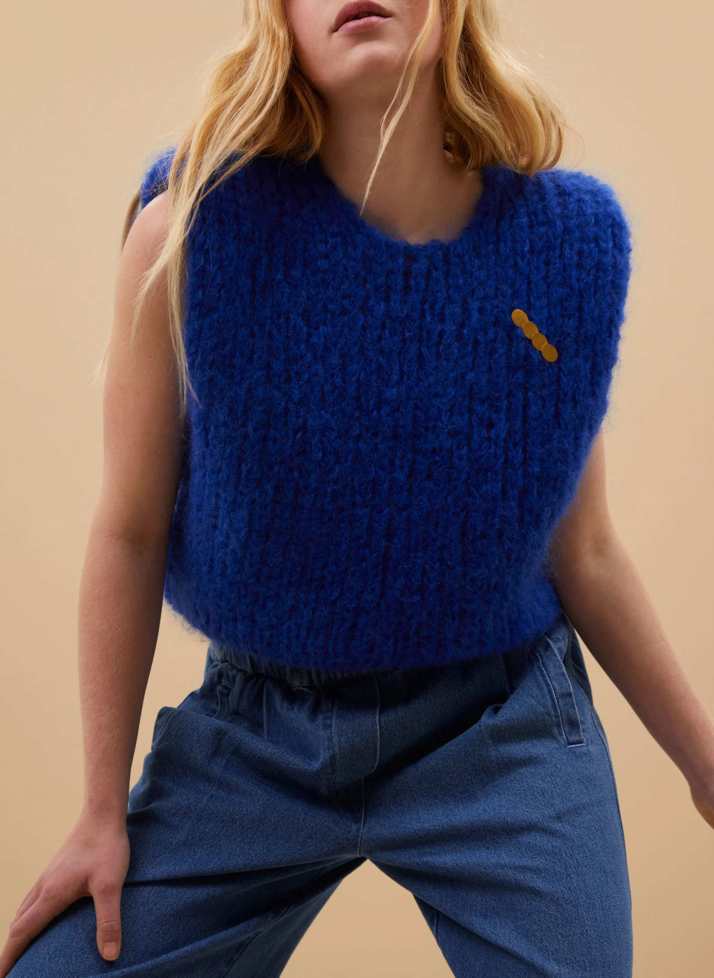 JAMES SPENCER - Pull col rond| Bleu