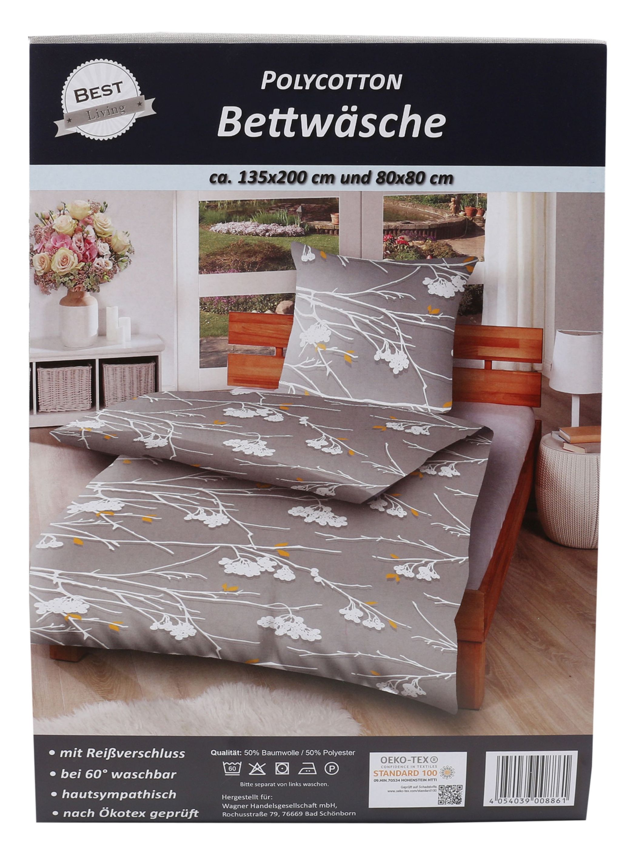 Wagner Bettwäsche Polycotton 135x200 cm und 80x80 cm verschiedene Designs