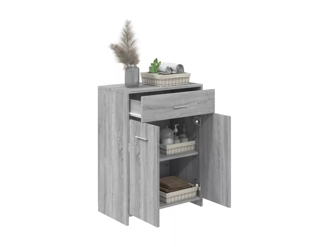 Armoire de bain Sonoma gris 60x33x80 cm Bois d'ingénierie