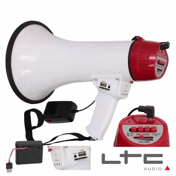 Ltc Megafone 35W Bat Recarregável Rec Mic 9V Embutido usb - MEGA35USB