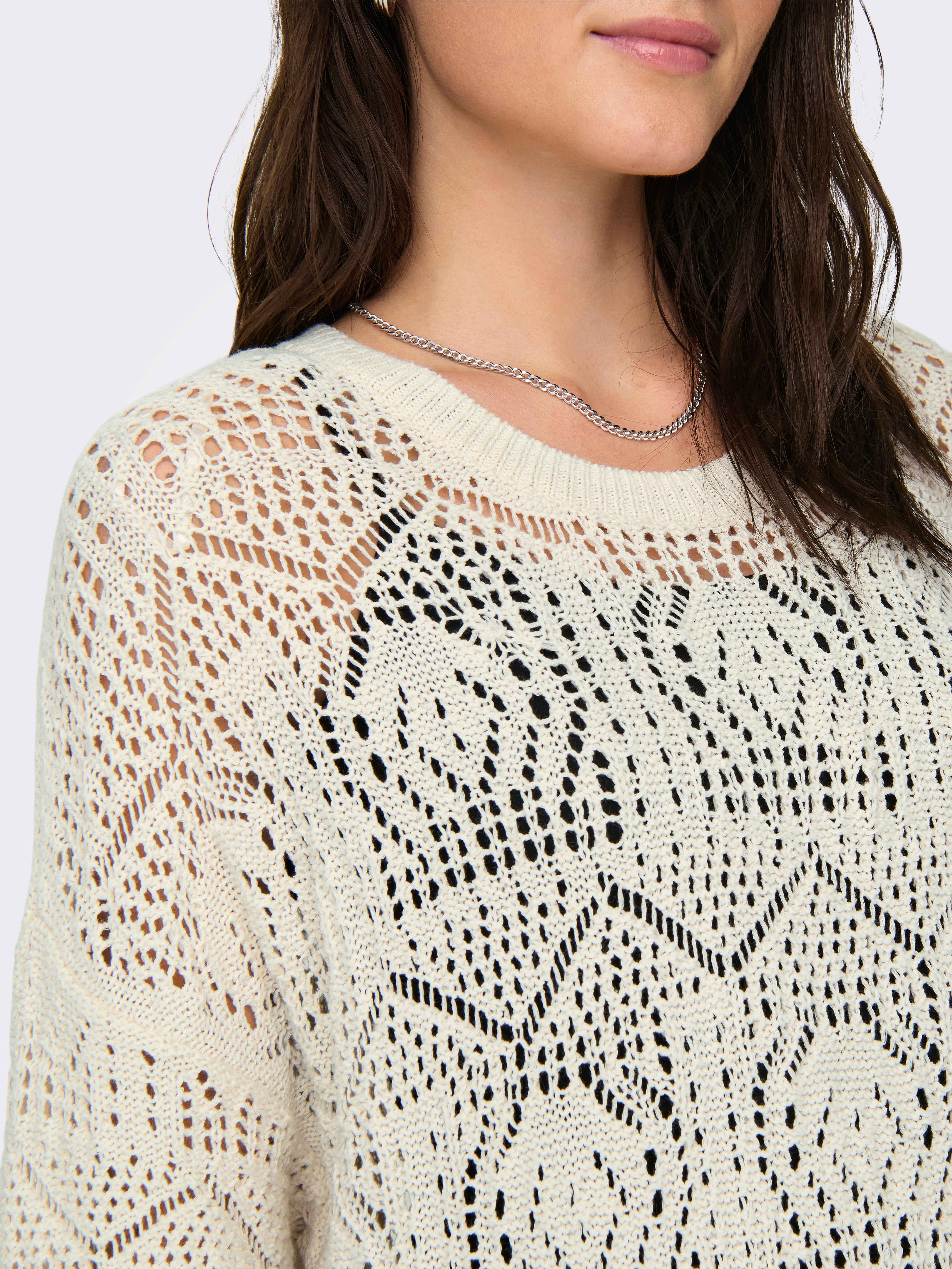ONLBEACHIE Strickpullover Cloud Dancer