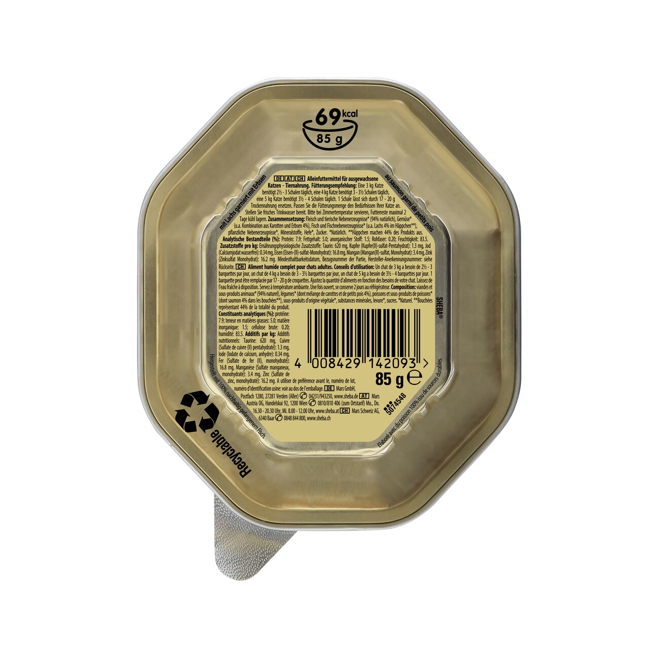 Sheba Nature´s Collection 22 x 85g in Sauce Lachs mit Erbsen