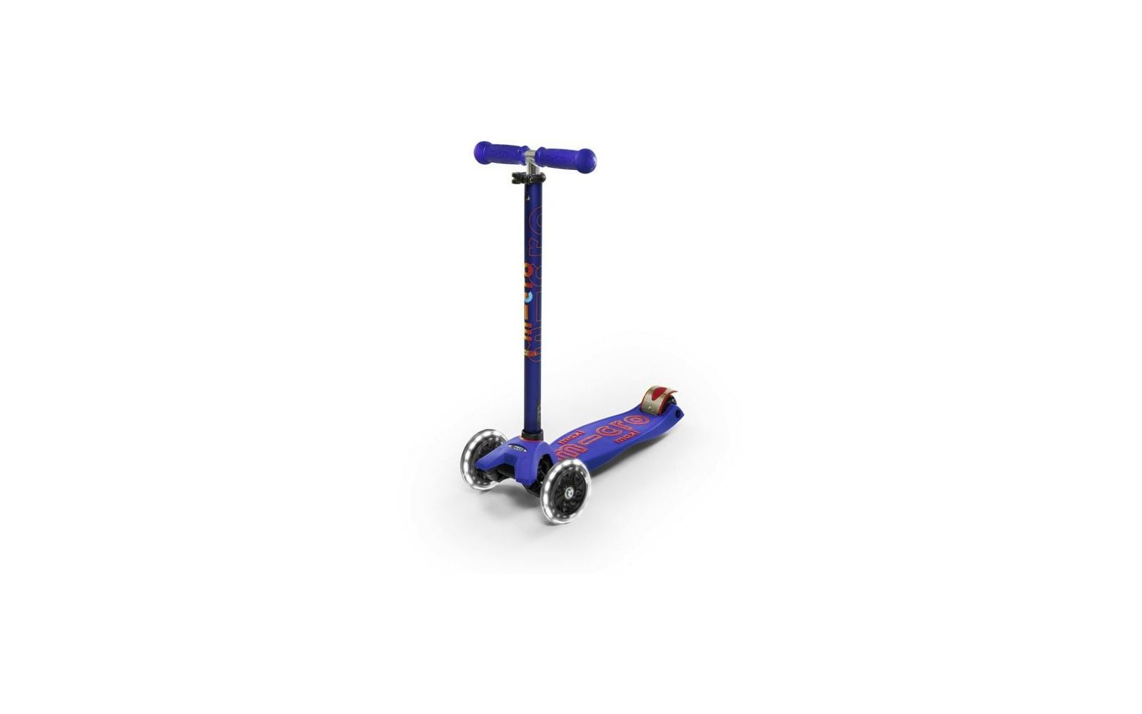 Micro Maxi Deluxe LED Kinder Kickboard Rot