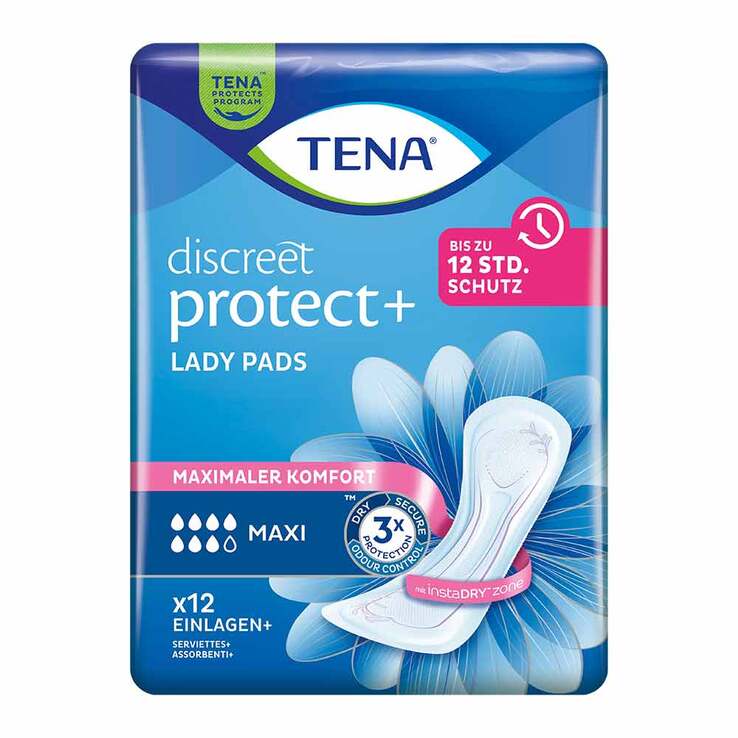 TENA® discreet Maxi Einlagen bei Inkontinenz, 12 St