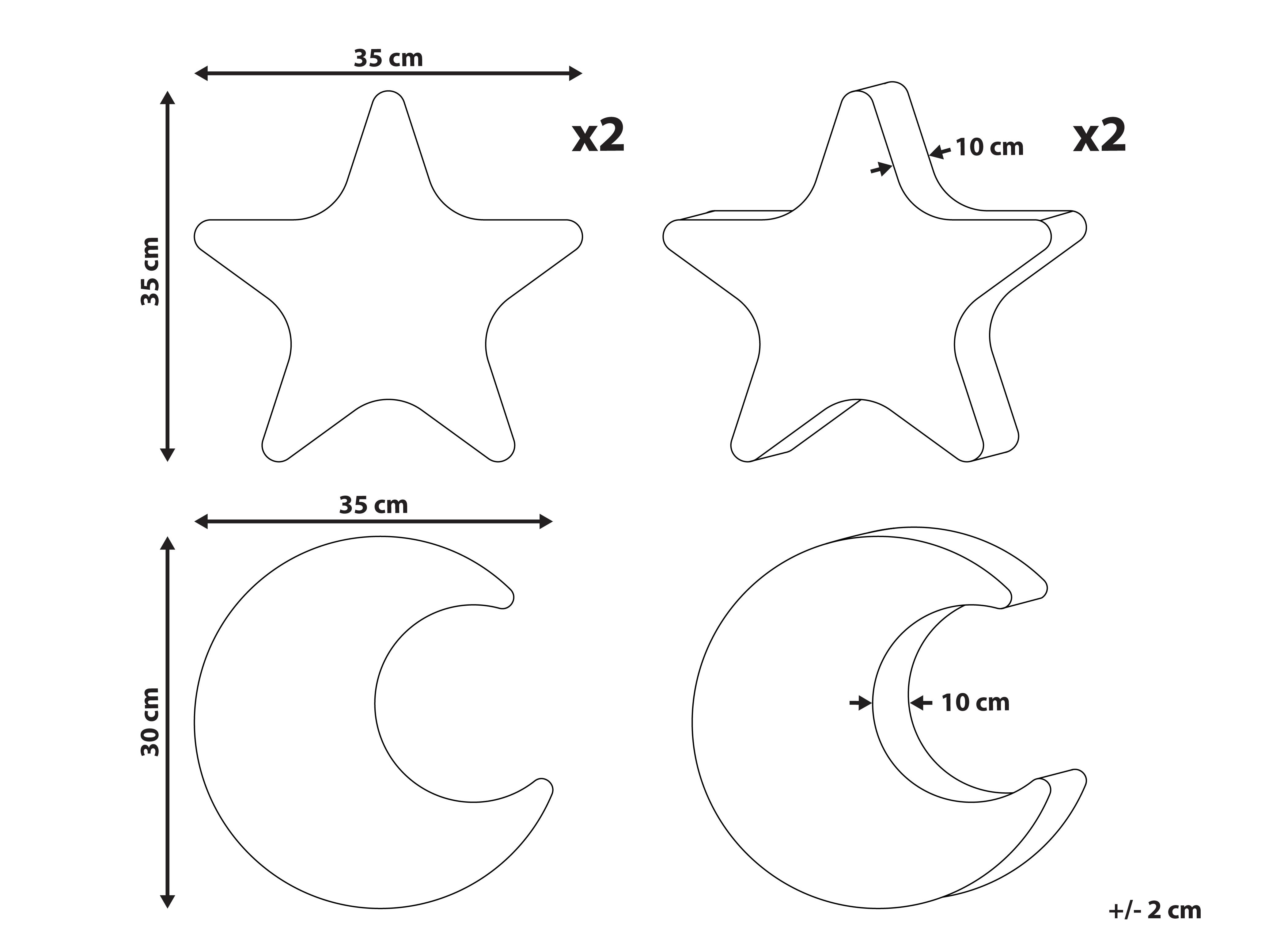 Set van 3 sierkussens LUNA Corduroy 35 x 30 cm 35 x 35 cm Meerkleurig effen