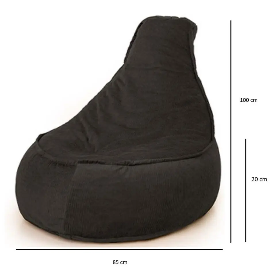 Parya Stoel Zitzak Ribstof - Zitzakfauteuil - Woonkamerzitzak - Poef –