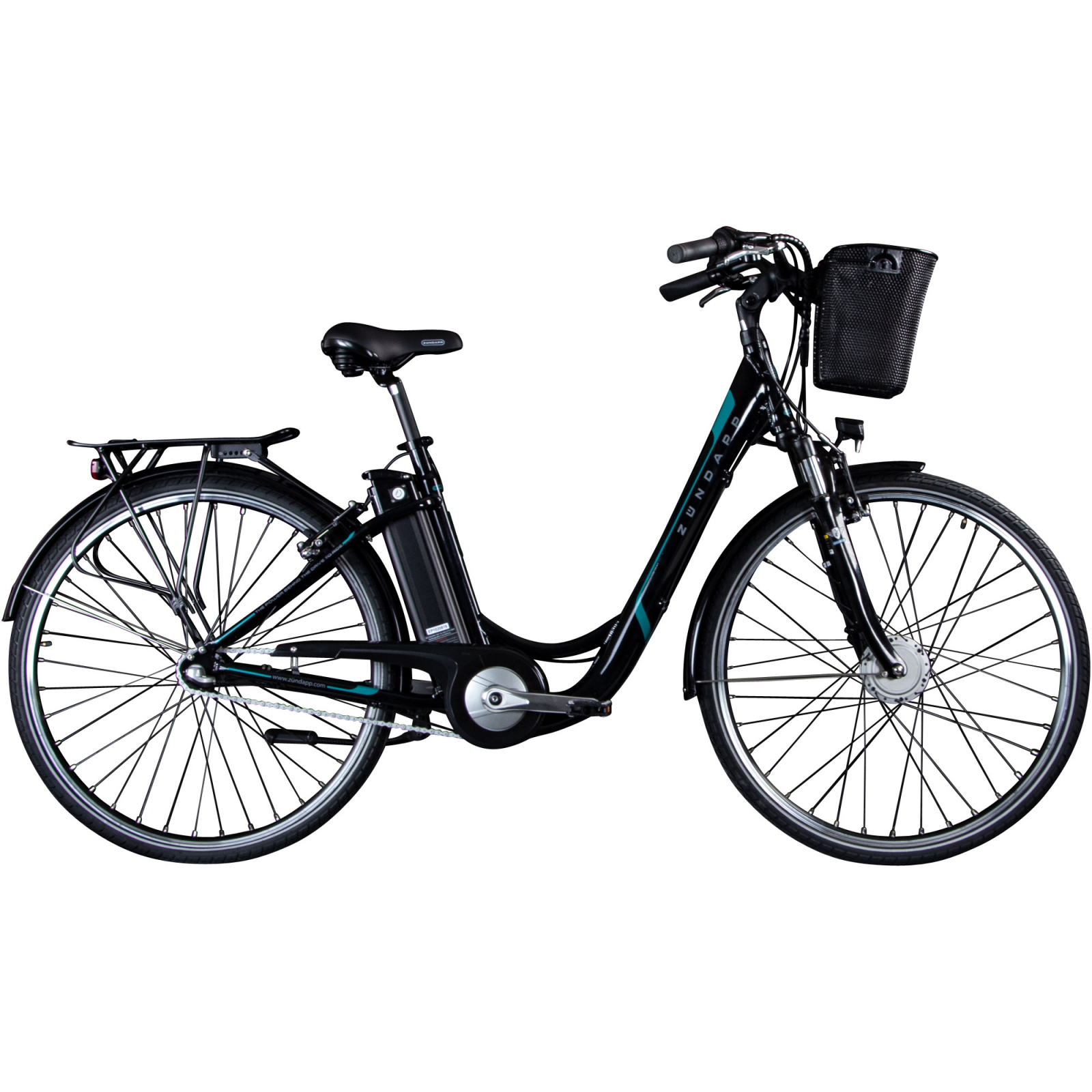 Zündapp Elektro Damenrad Z510 - schwarz-türkis - 48 cm Rahmenhöhe
