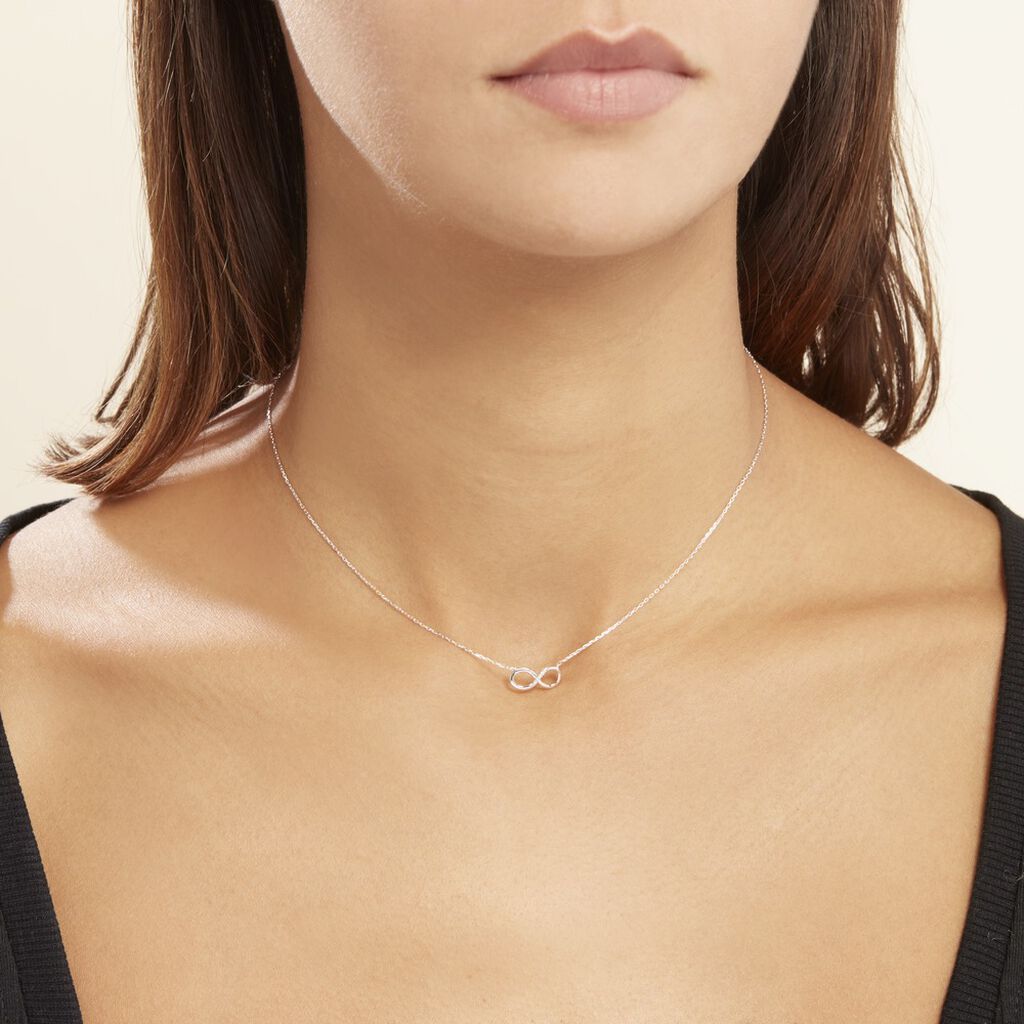 Collier Cleena Or Blanc Diamant