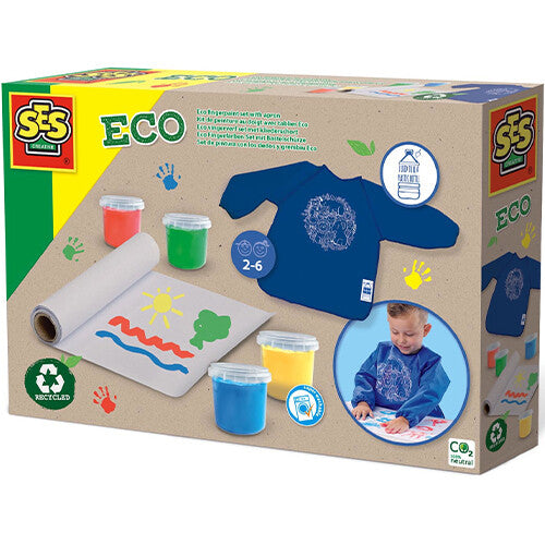 Ses creative eco vingerverf met kinderschort