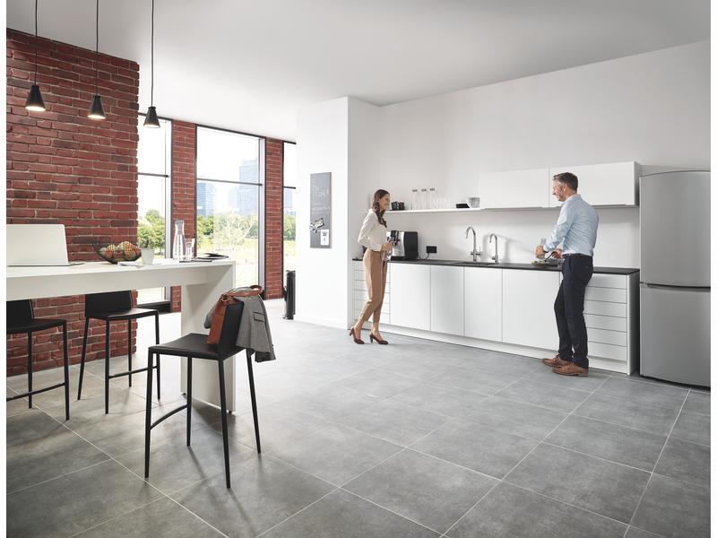GROHE Küchenarmatur Blue Professional C-Auslauf Set Chrome Einhand-Spültischbatterie mit Filterfunktion