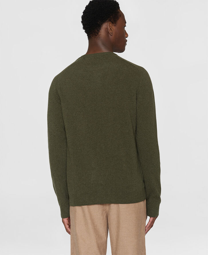 Knowledge Cotton Apparel Basic o-neck knit - GOTS Forrest night
