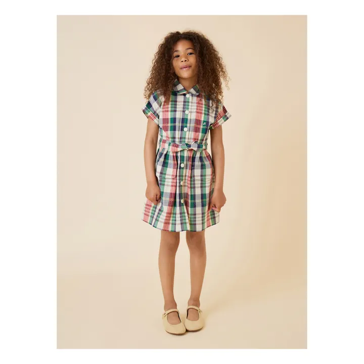 Bonpoint Robe Federica Carreaux | Vert
