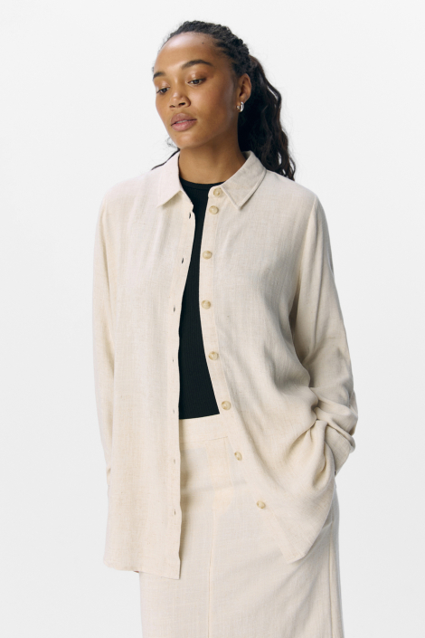 Object beige dames blouse