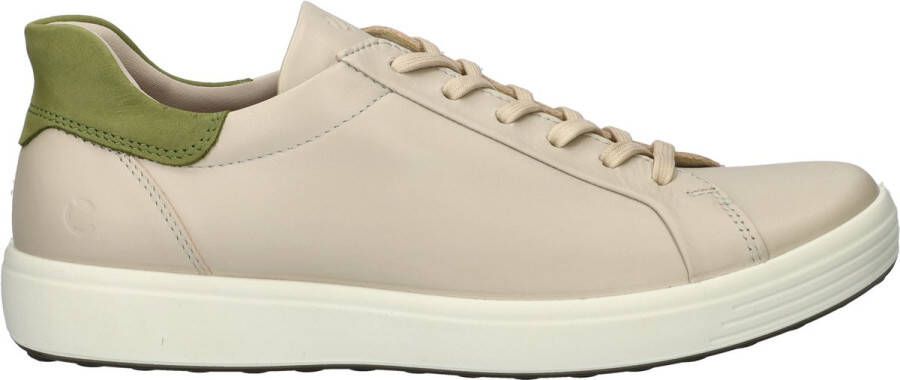 ECCO Soft 7 Slip Lace Sneakers Laag gebroken wit