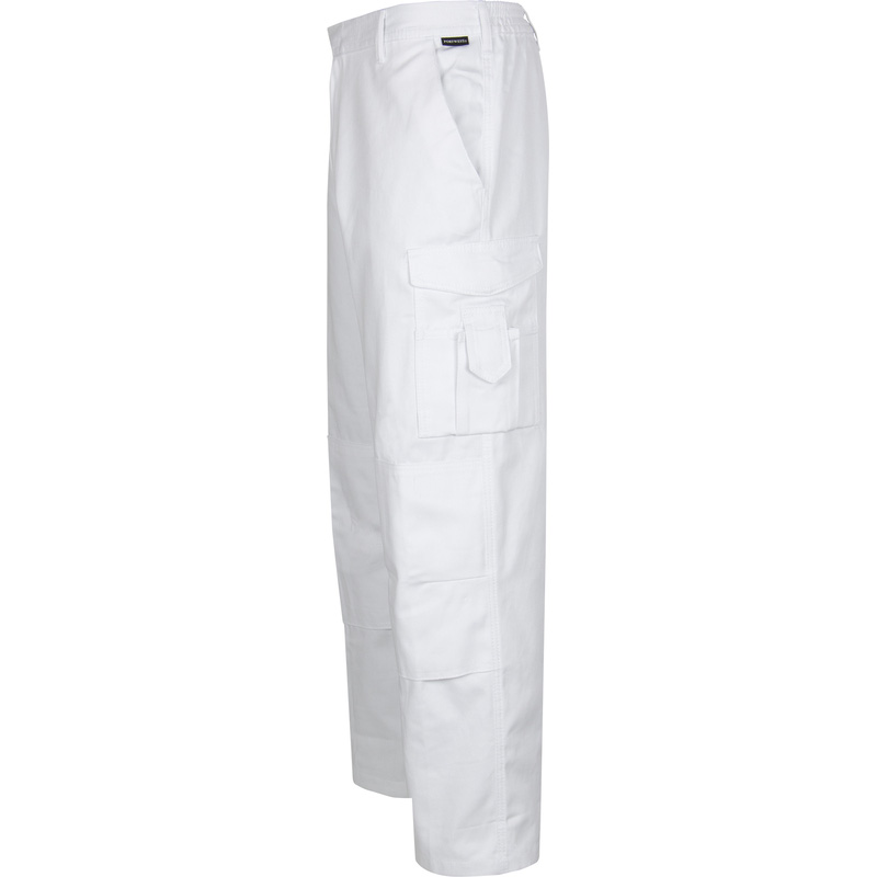 Portwest schildersbroek met kniezakken L wit