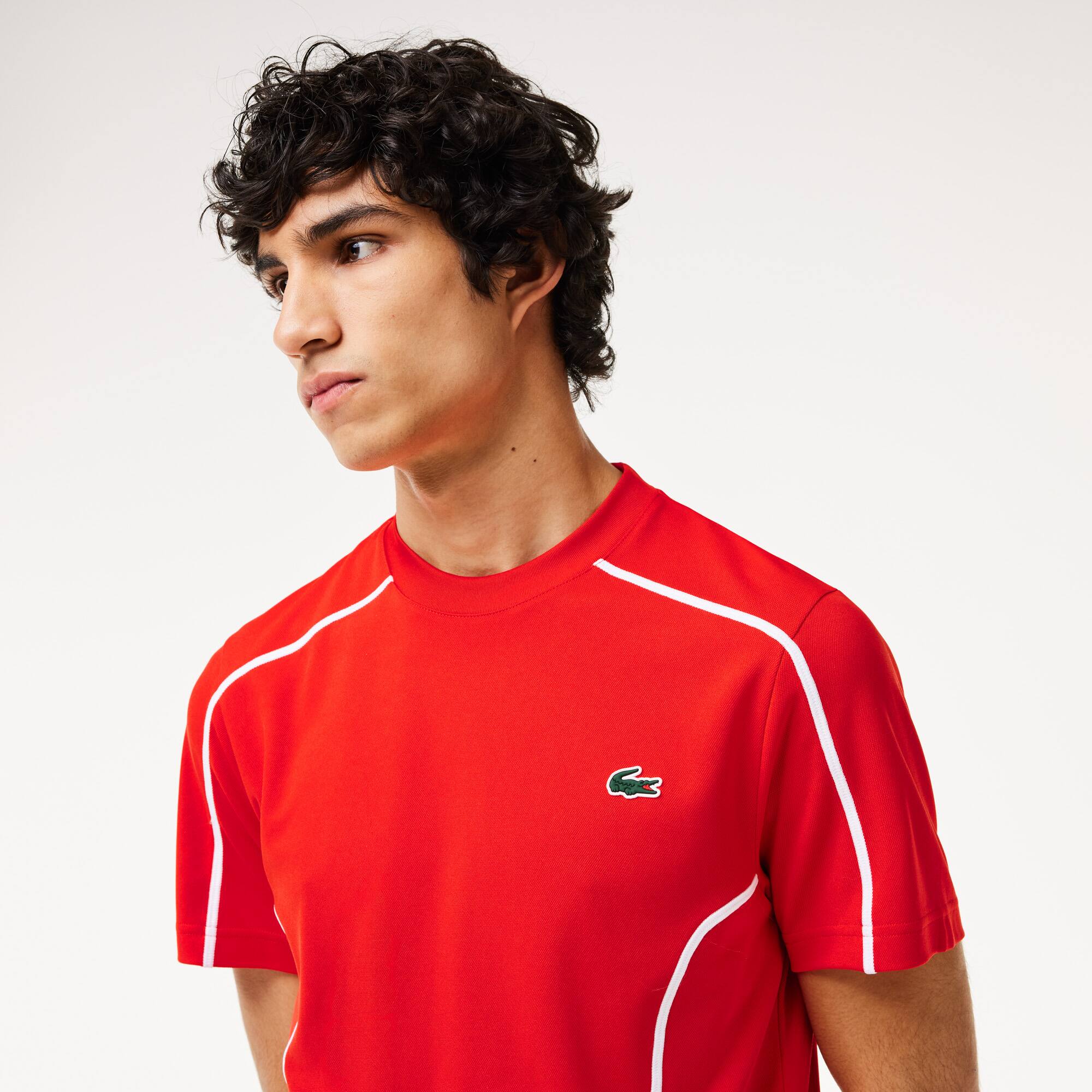 Ultra-Dry Piqué Tennis T-Shirt T-Shirts - Rot - Lacoste - Herren