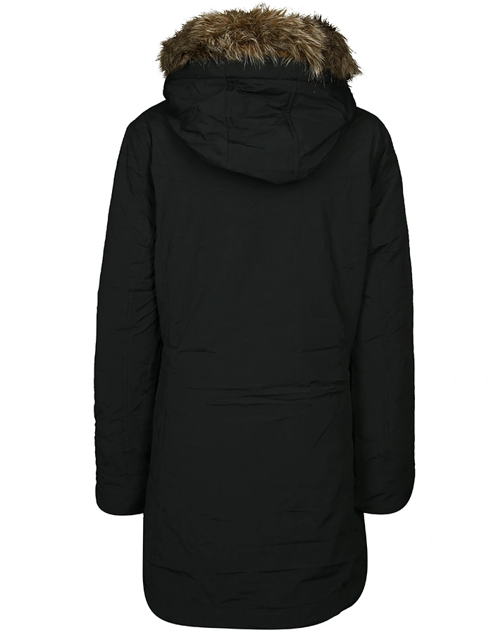 Winterparka TEISHA mit Kunstfellbesatz in schwarz