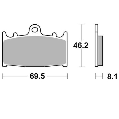 Plaquettes de freins SBS 631DC Racing carbon avant