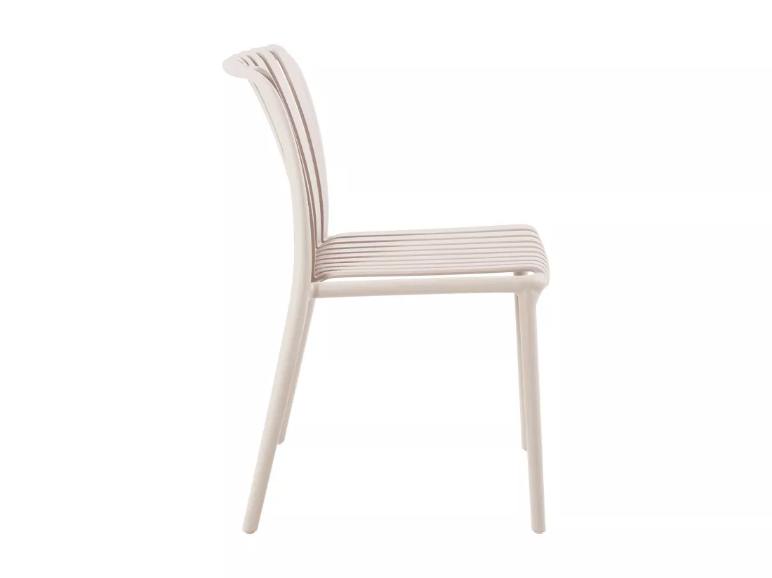 Lot de 2 chaises de jardin empilables en polypropylène - Beige - SESEH de MYLIA