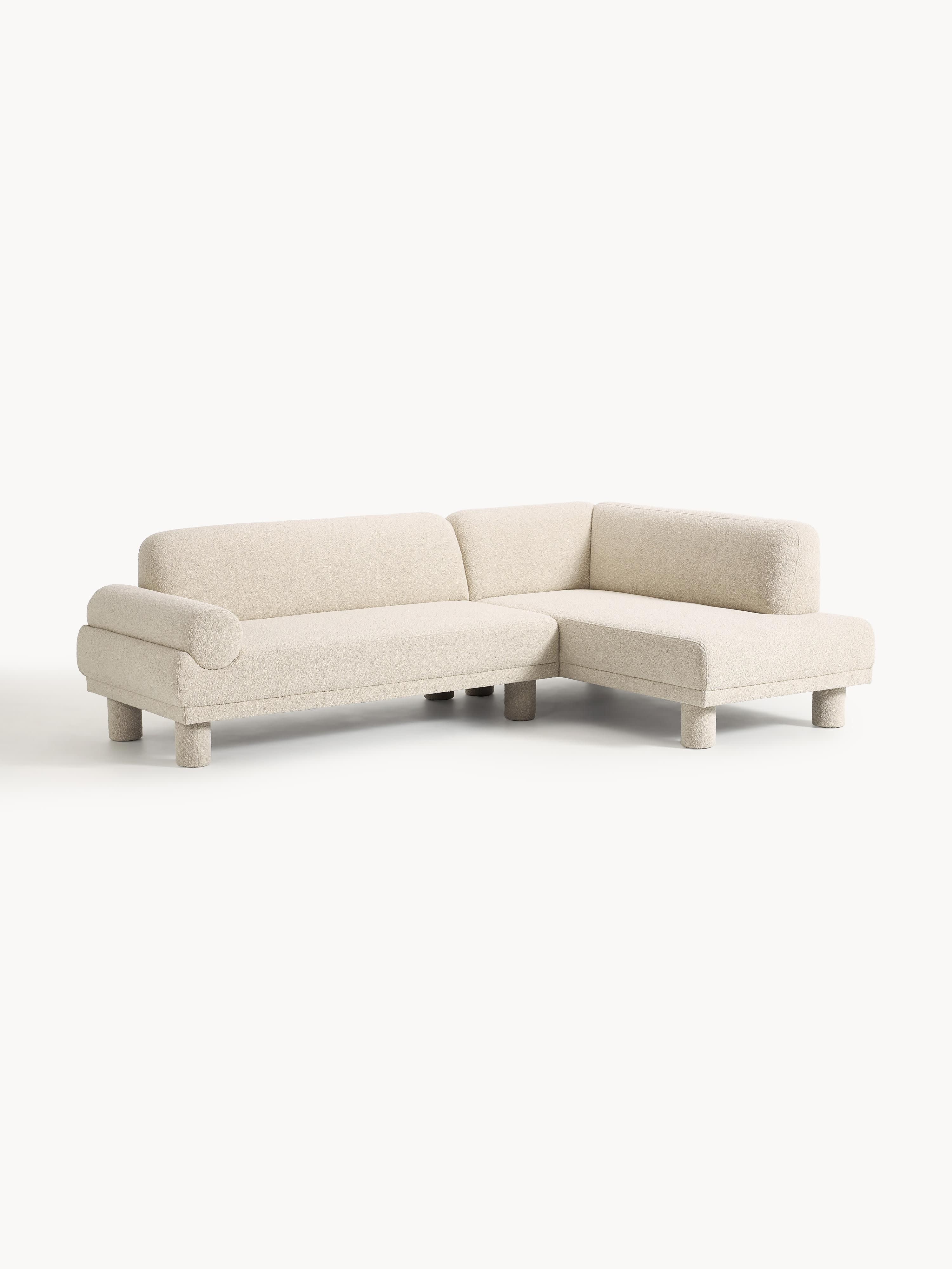 Bouclé hoekbank Lilo