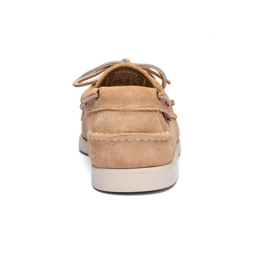 DOCKSIDES SUEDE Beige Camel-Chaussures bateaux pour homme en suede beige Portland