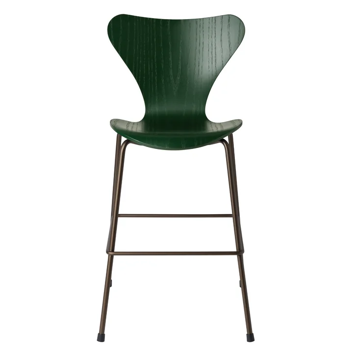 Fritz Hansen - Serie 7 Junior Stuhl, Brown Bronze / evergreen