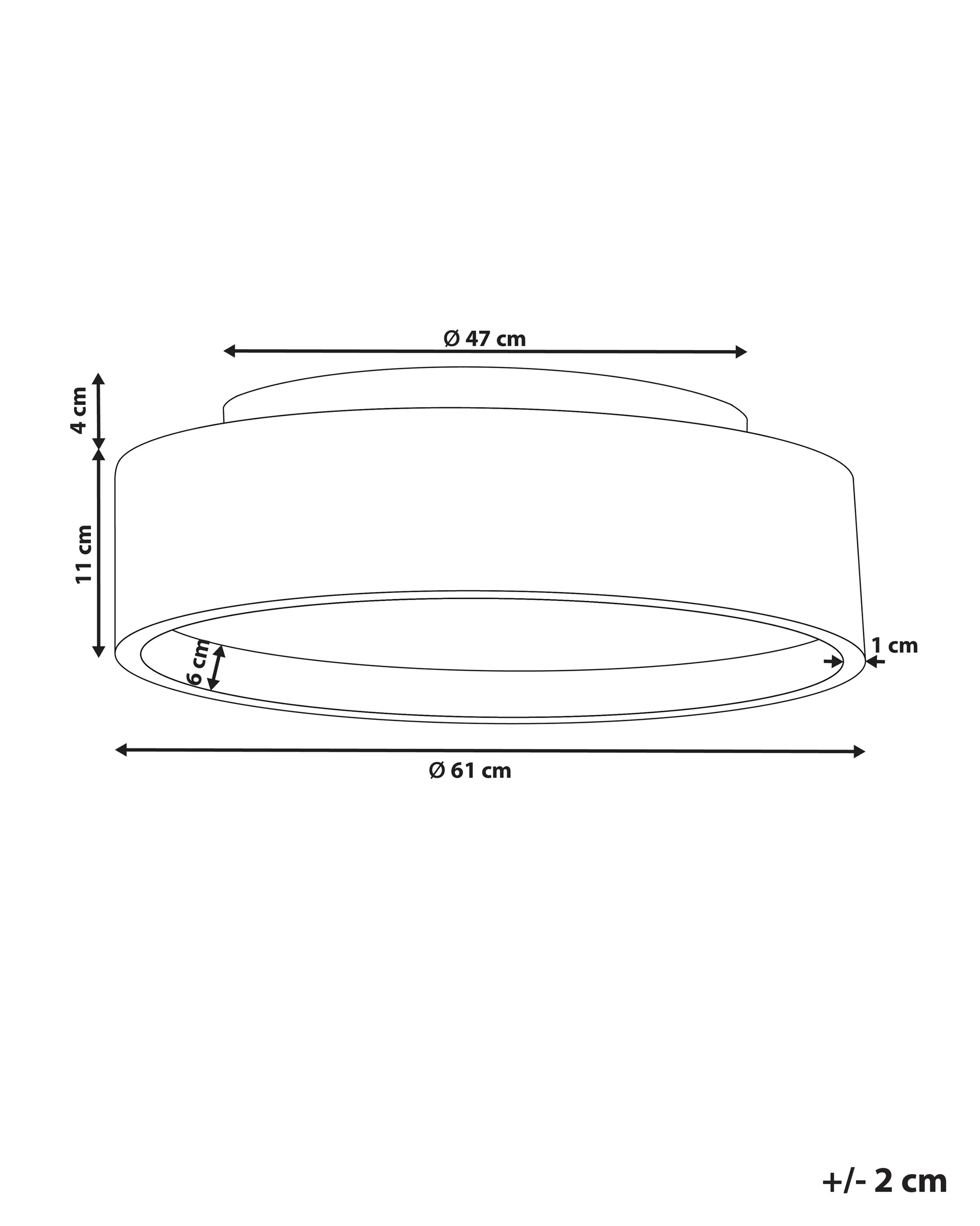 LED plafondlamp DAWEI Metaal Lichtbruin