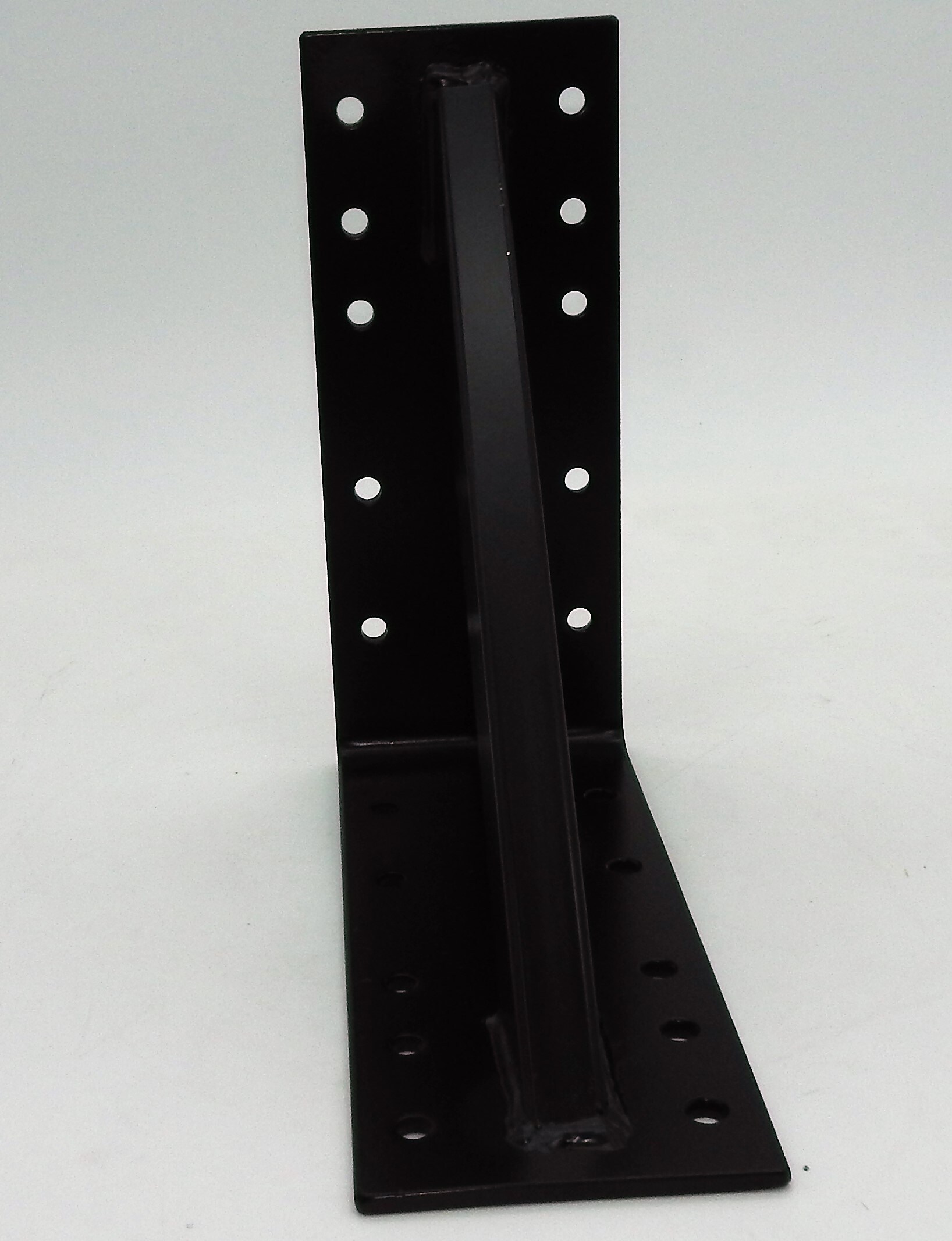 Großer Stahl Winkel 25x25x10cm extra stark Holzverbinder verstärkt schwarz