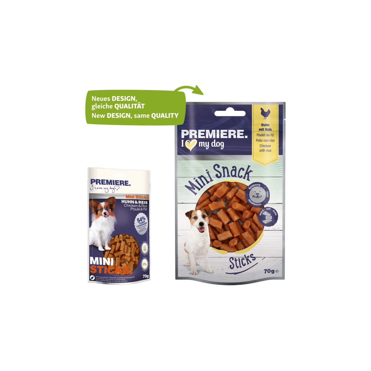PREMIERE Mini Sticks Huhn und Reis 70 g