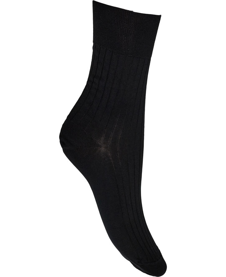 Wolford Luxury Cotton Rib Socks Sort