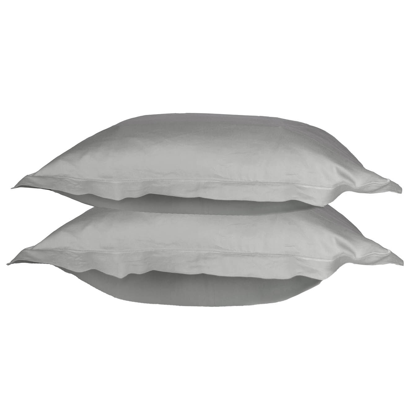 Febronie Home 2 Taies d'oreiller 100% Satin de Coton Julia perle