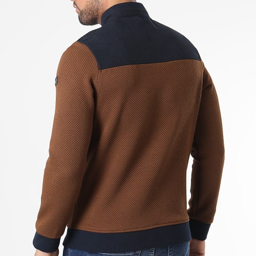Veste Zippée BLC22K03 Marron Bleu Marine