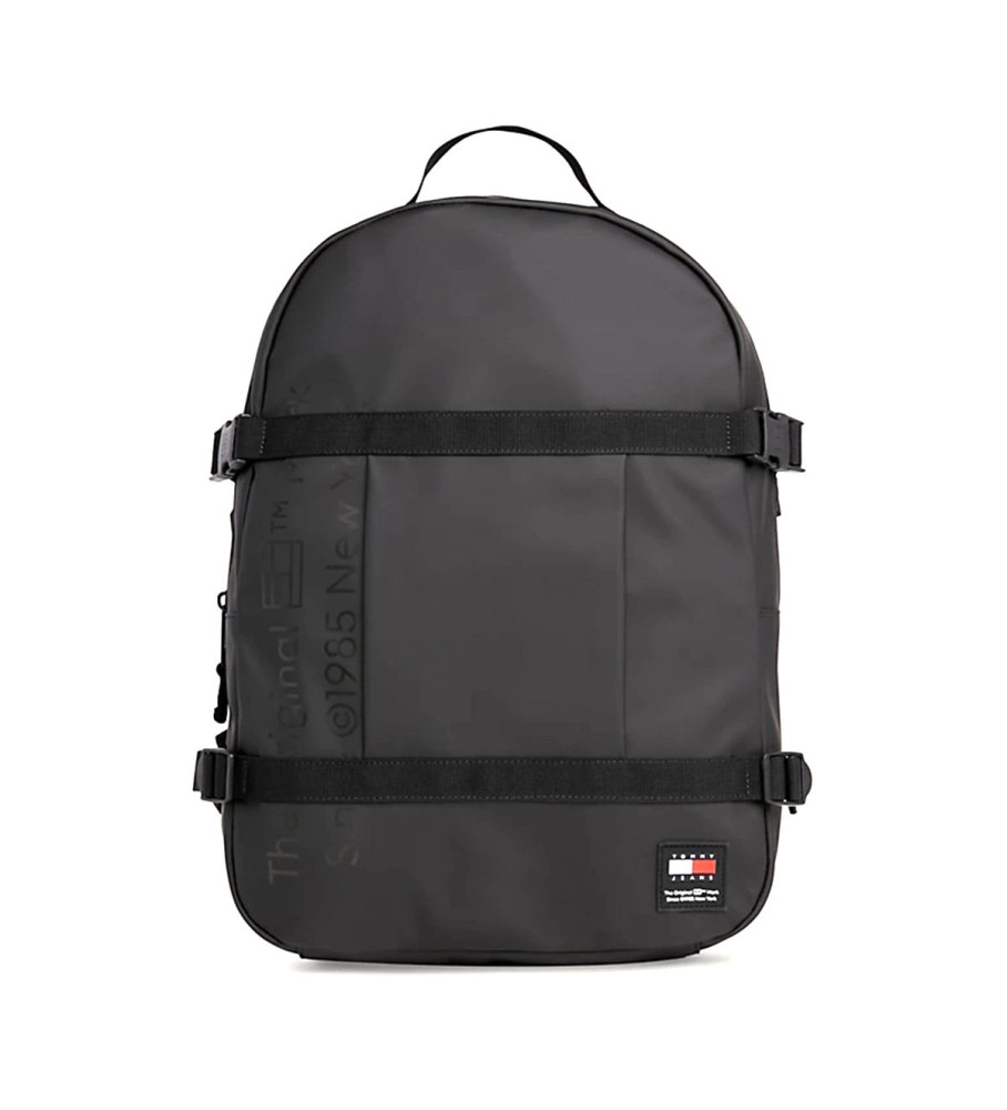 Mochila Tommy Jeans com alça peitoral, preta