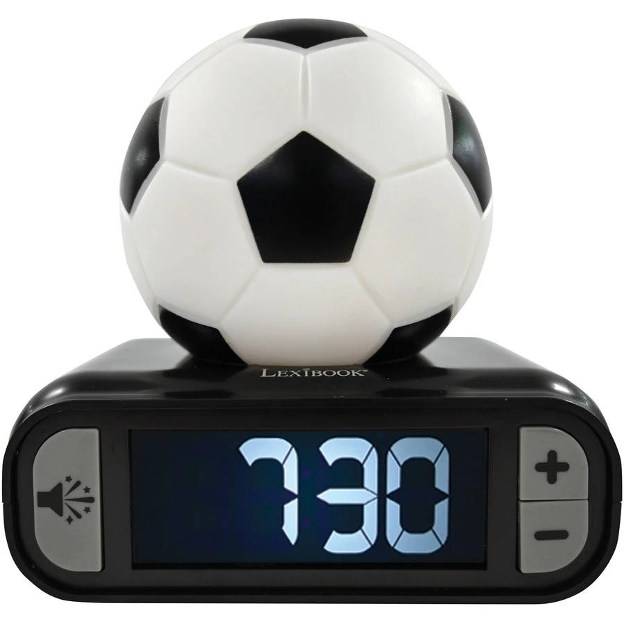 LEXIBOOK Fussball Wecker mit 3D Nachtlicht-Figur