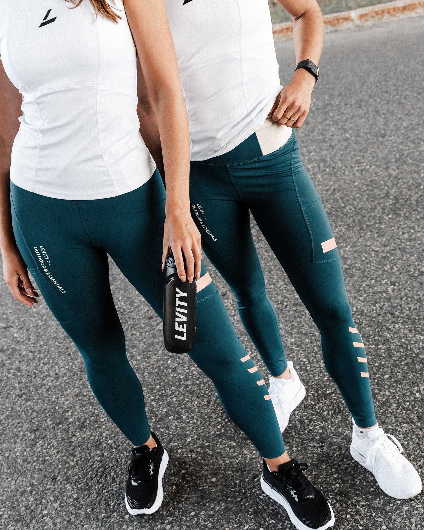 LEVITY Future Trail Tech Tights Deep Teal