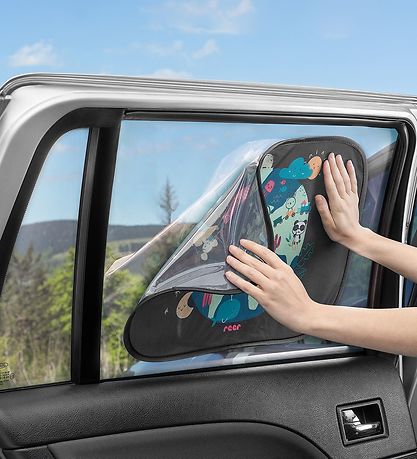 Reer Sonnenschutz für Auto - UV50 - 2 Stück - Schwarz