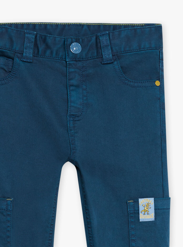 Pantalon slim bleu pétrole