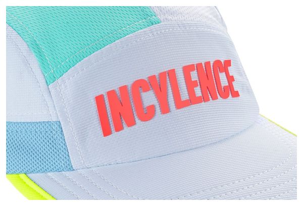 Casquette de Running Incylence Signature Blanc Bleu Fluo