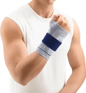 BAUERFEIND MANUTRAIN Aktivbandage Grösse 5 links titan