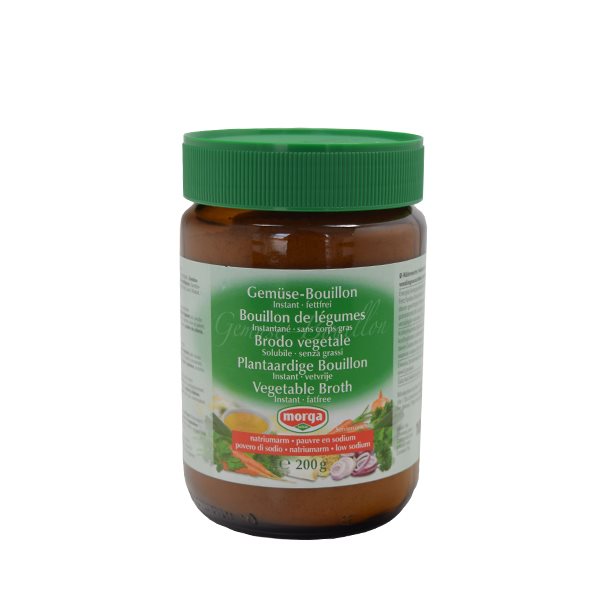 MORGA Gemüse Bouillon instant<br>200 g, fettfrei natriumarm
