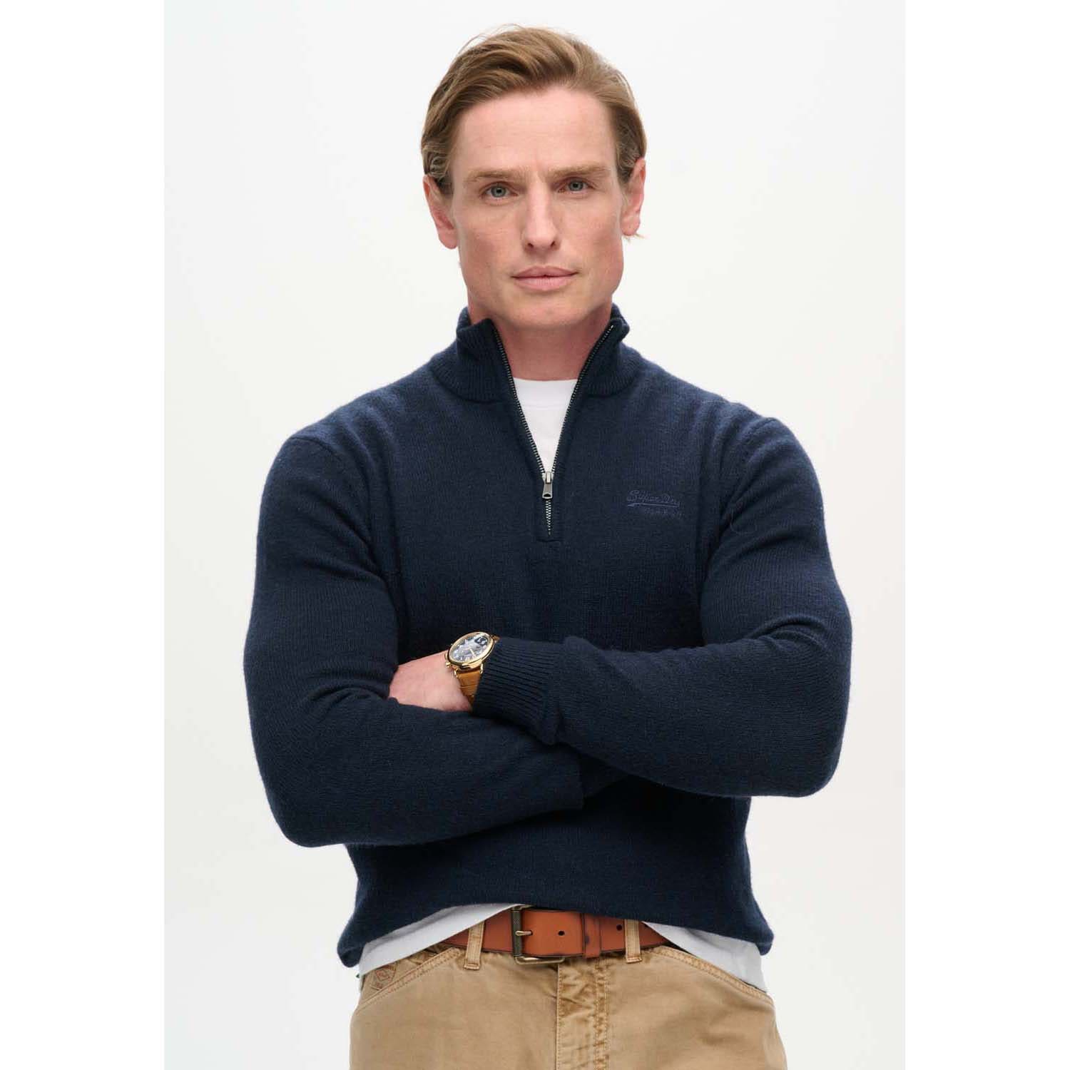 Superdry  Essential Emb Knit Half Zip