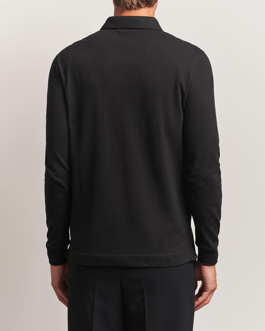 Lacoste Paris Long Sleeve Polo Piké Black