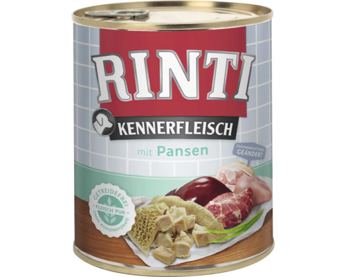 RINTI natvoer voor honden, premium vlees met pens, 800 g